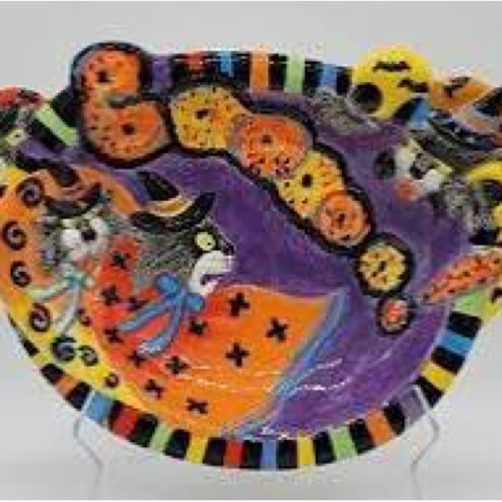 VTG! Fitz & Floyd “Kitty Witches” decorative ceramic dish
